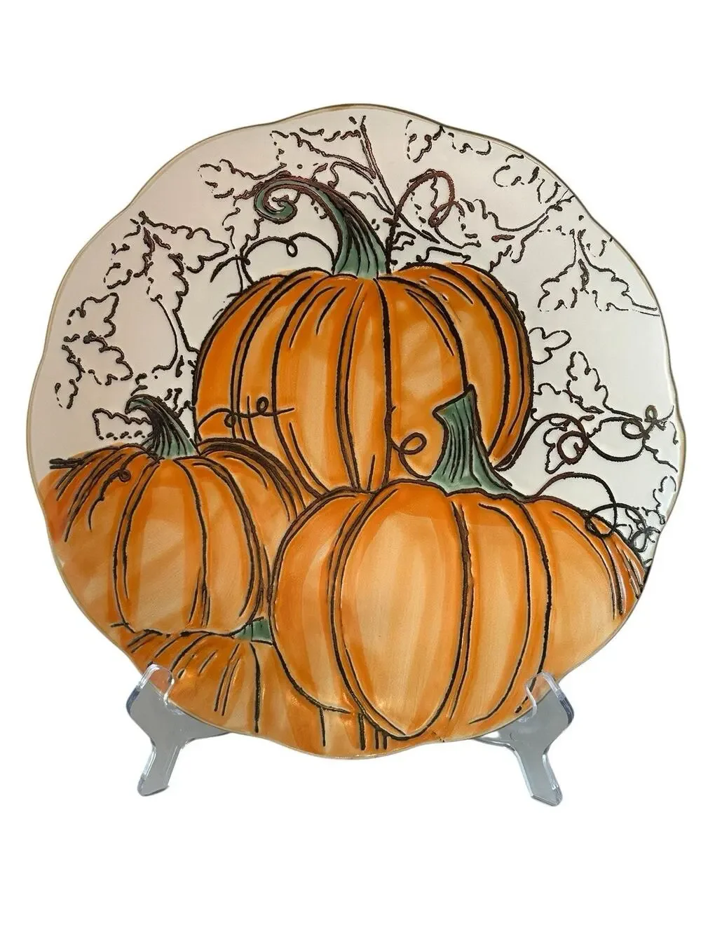 ELI+ANA Spectrum Designz Pumpkin Appetizer Plate Fall Halloween Replacement